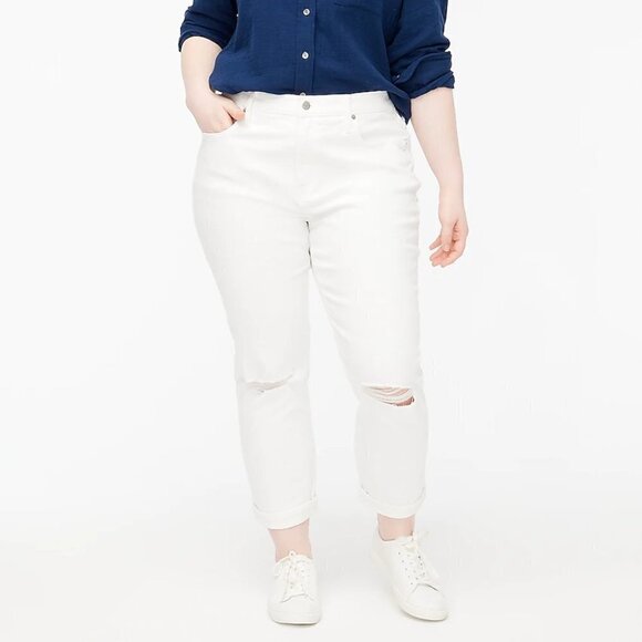 J.Crew White Slim Boyfriend Jean in All-Day Stretch NWT - Picture 1 of 11